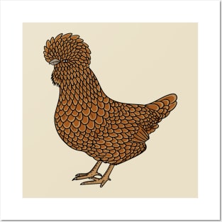 Chamois polish chicken cartoon illustration Posters and Art